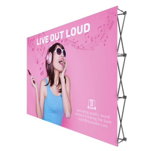 10 ft. Fabric Pop Up Display 89 h Straight